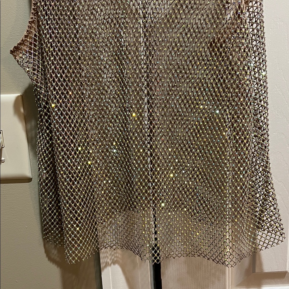 Free People Intimately Filter Finish Mesh & Crystal Cropped Tank — Size L - Picture 7 of 9